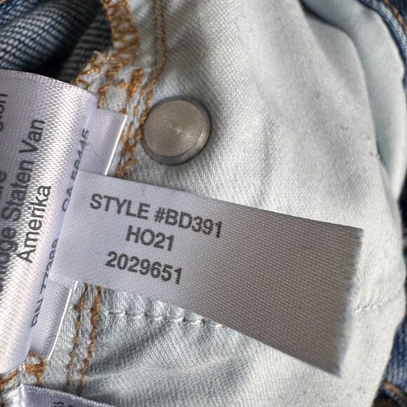 J.Crew Slim Boot Crop Raw Hem Women’s 29 Medium Wash Y2K Raw Hem Streetwear - Picture 6 of 14